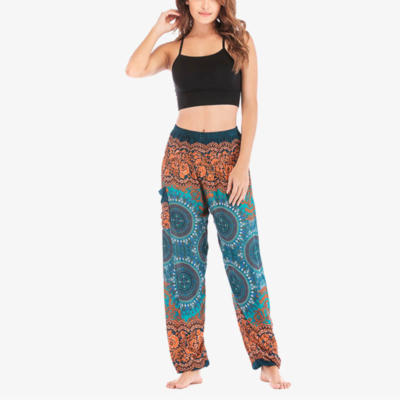 Buddha Stones Boho Pantalones Harem Sueltos Pantalones de Yoga para Mujer - image 35