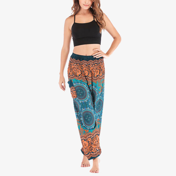 Buddha Stones Boho Pantalones Harem Sueltos Pantalones de Yoga para Mujer - image 40