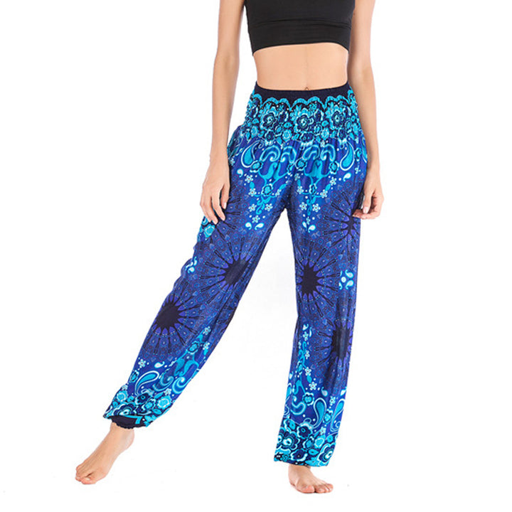 Pantalones de yoga para mujer con estampado geométrico de mandala y piedras de Buddha Stones - Azul - US2-8/10，UK/AU6-12/14，EU34-40/42 (F) - image 8