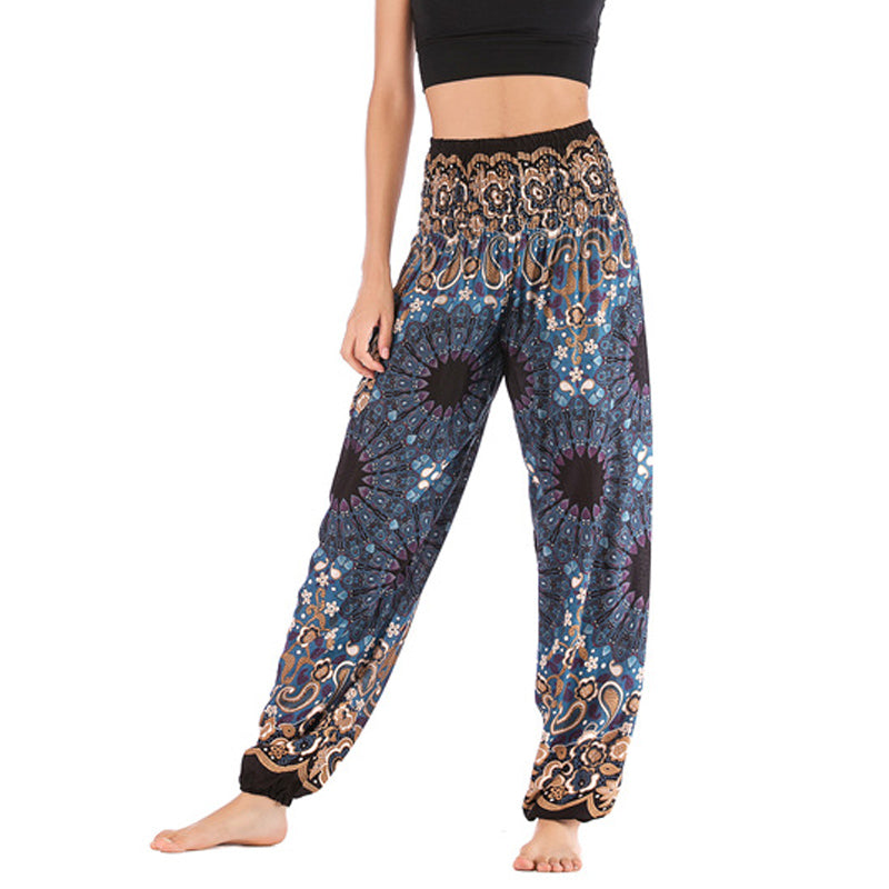 Pantalones de yoga para mujer con estampado geométrico de mandala y piedras de Buddha Stones - Oro negro - US2-8/10，UK/AU6-12/14，EU34-40/42 (F) - image 28