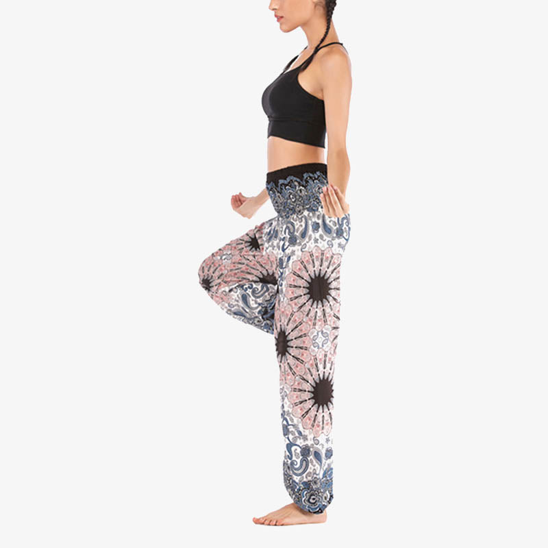 Pantalones de yoga para mujer con estampado geométrico de mandala y piedras de Buddha Stones - image 8