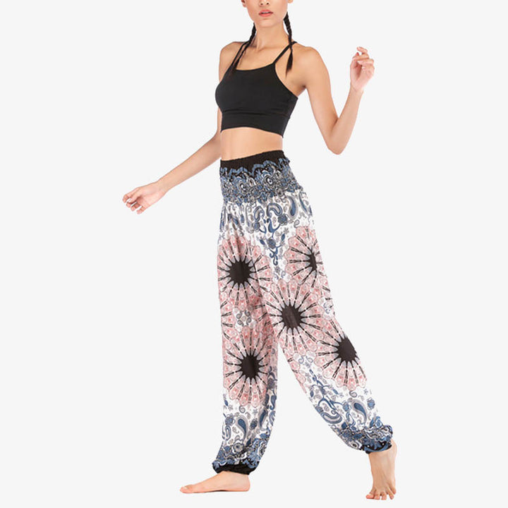 Pantalones de yoga para mujer con estampado geométrico de mandala y piedras de Buddha Stones - image 7