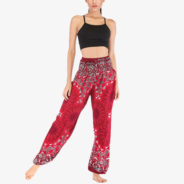 Pantalones de yoga para mujer con estampado geométrico de mandala y piedras de Buddha Stones - image 25