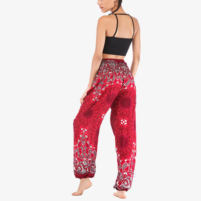 Pantalones de yoga para mujer con estampado geométrico de mandala y piedras de Buddha Stones - image 26