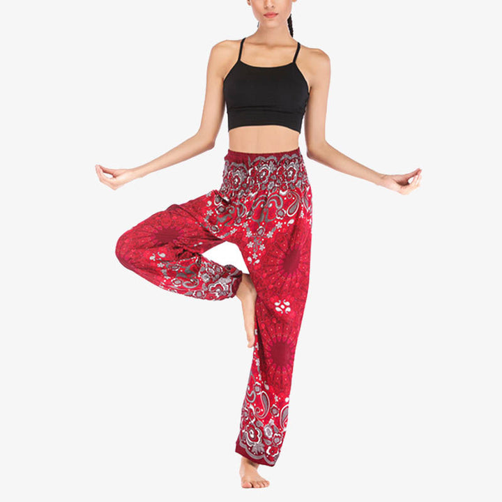 Pantalones de yoga para mujer con estampado geométrico de mandala y piedras de Buddha Stones - image 20