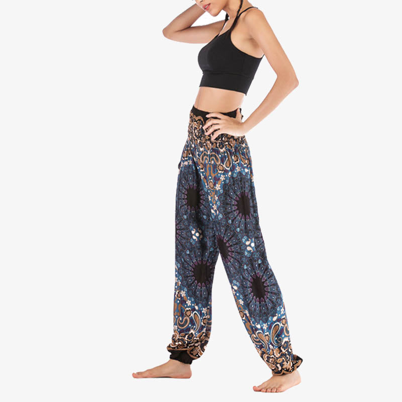 Pantalones de yoga para mujer con estampado geométrico de mandala y piedras de Buddha Stones - image 30