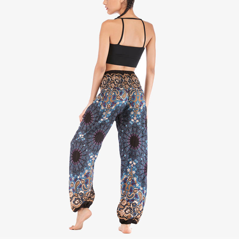 Pantalones de yoga para mujer con estampado geométrico de mandala y piedras de Buddha Stones - image 34