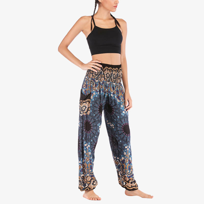 Pantalones de yoga para mujer con estampado geométrico de mandala y piedras de Buddha Stones - image 35