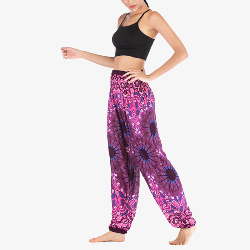 Pantalones de yoga para mujer con estampado geométrico de mandala y piedras de Buddha Stones - image 41