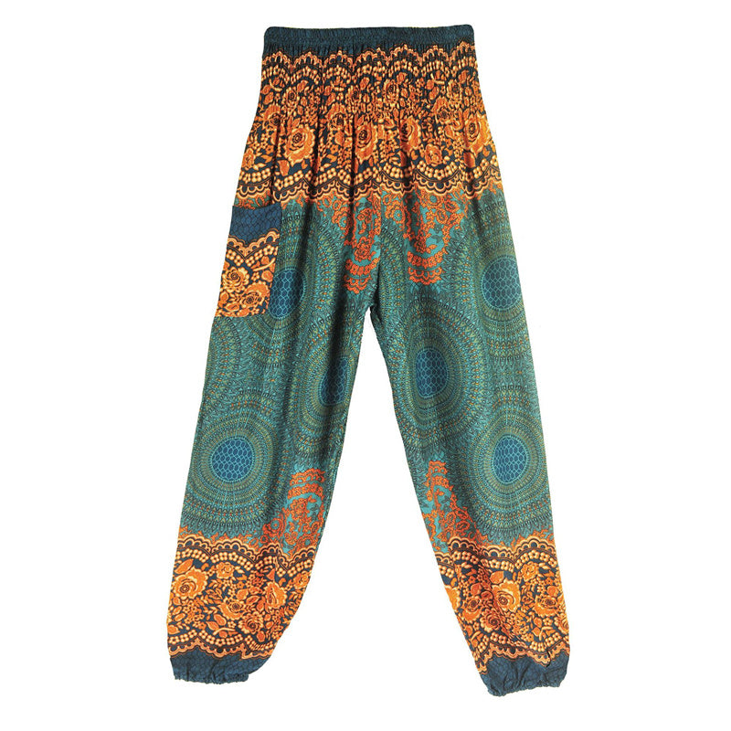 Pantalones de yoga para mujer con estampado geométrico redondo de Buddha Stones, sueltos, informales, de cintura alta - image 23