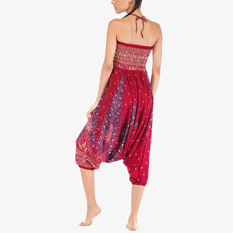 Mono de yoga para mujer con estampado geométrico de plumas y dos estilos de Buddha Stones - image 8