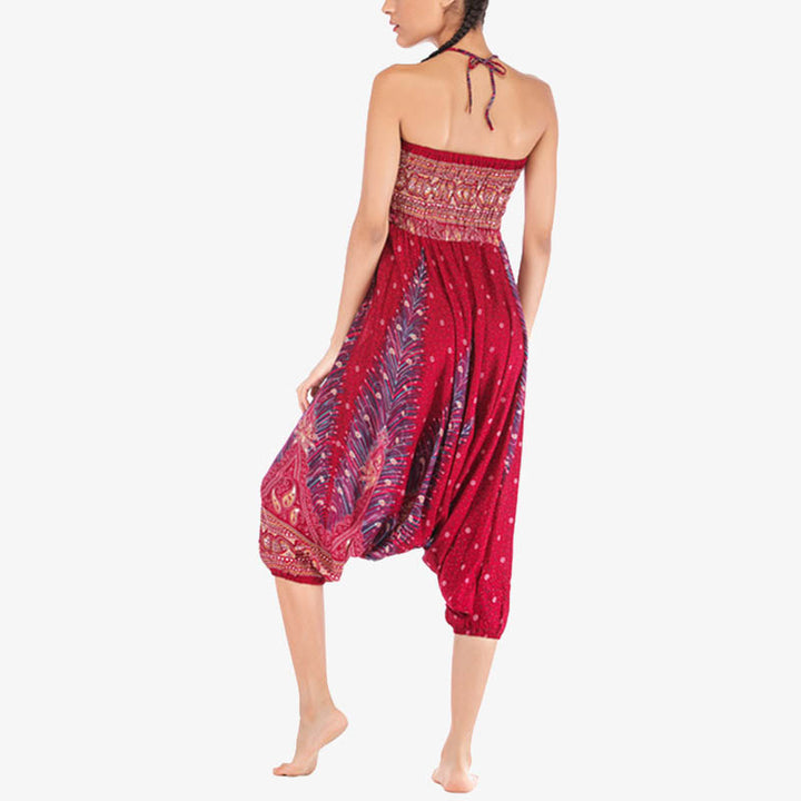 Mono de yoga para mujer con estampado geométrico de plumas y dos estilos de Buddha Stones - image 8