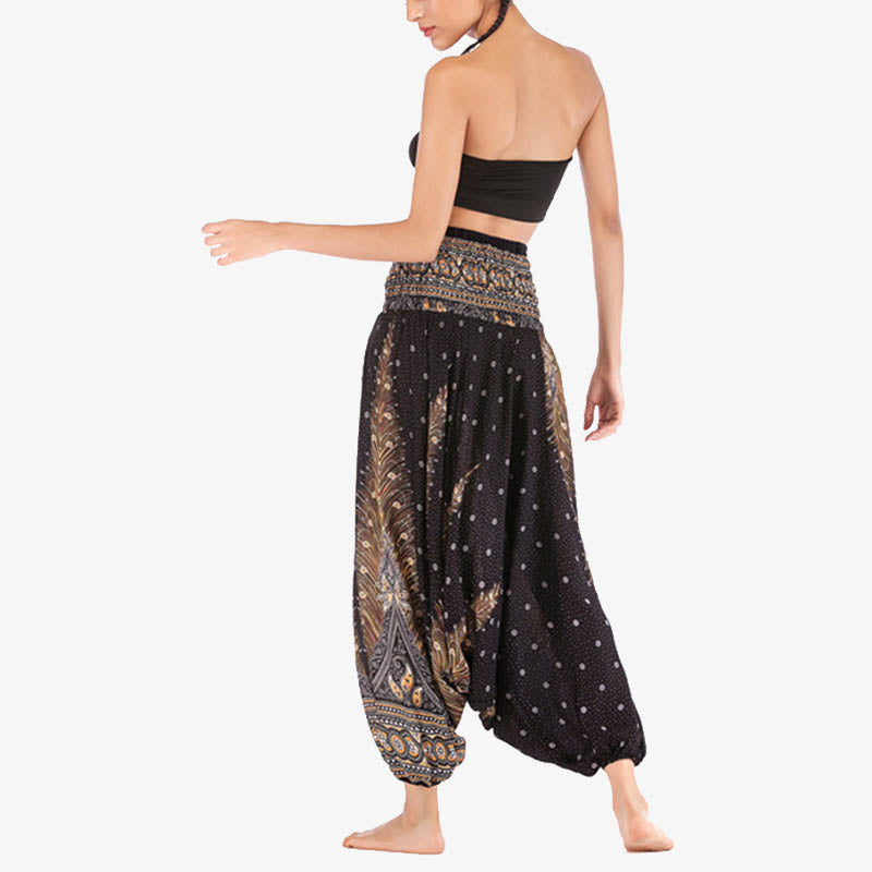 Mono de yoga para mujer con estampado geométrico de plumas y dos estilos de Buddha Stones - image 22