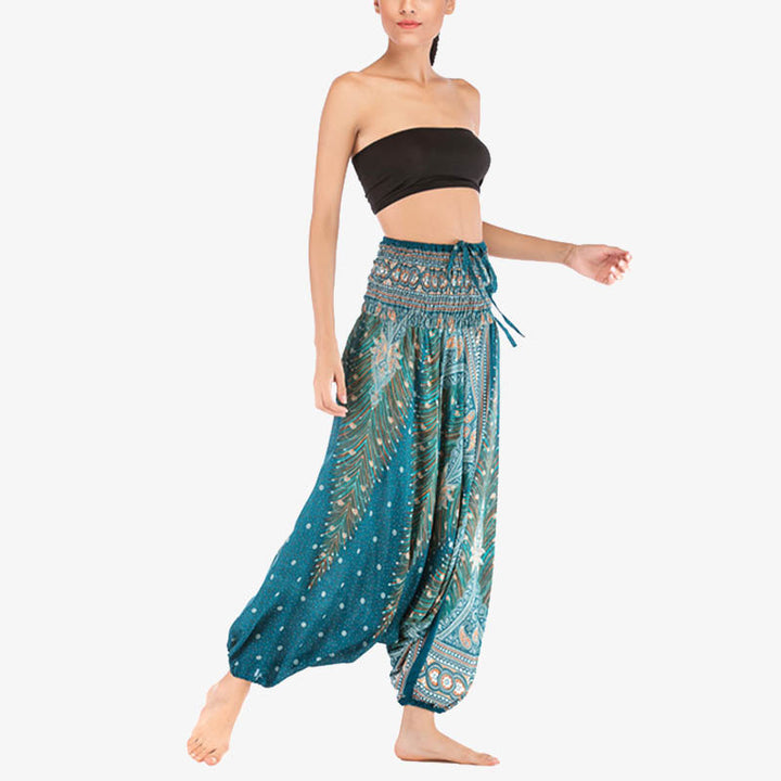 Mono de yoga para mujer con estampado geométrico de plumas y dos estilos de Buddha Stones - image 31