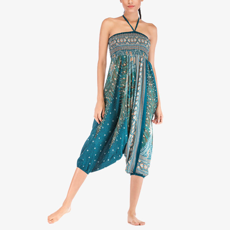 Mono de yoga para mujer con estampado geométrico de plumas y dos estilos de Buddha Stones - image 33