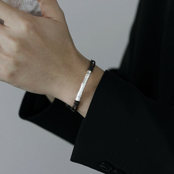 Pulsera trenzada de cuerda de la suerte con patrón de hueso de plata de ley 999 con Buddha Stones - image 8