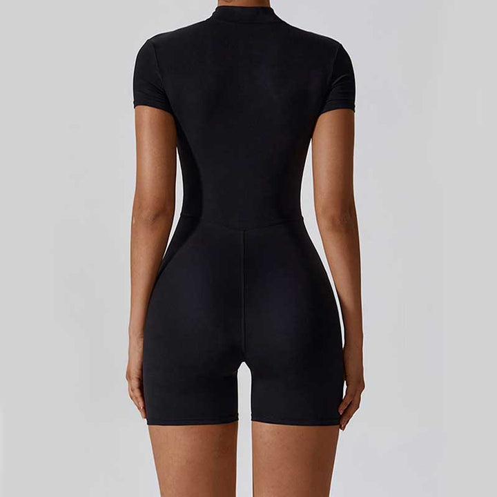 Mono de manga corta con cremallera elástica alta con Buddha Stones , mono deportivo para mujer, Yoga y Fitness - image 19