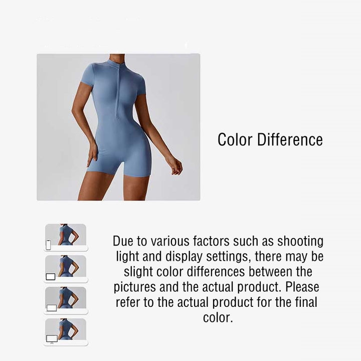 Mono de manga corta con cremallera elástica alta con Buddha Stones , mono deportivo para mujer, Yoga y Fitness - image 16