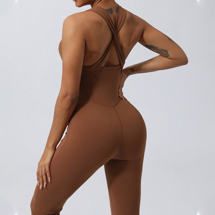 Buddha Stones Mujeres Entrenamiento Entrecruzado Sin Mangas Flare Mono Deportes Fitness Yoga Body - image 5