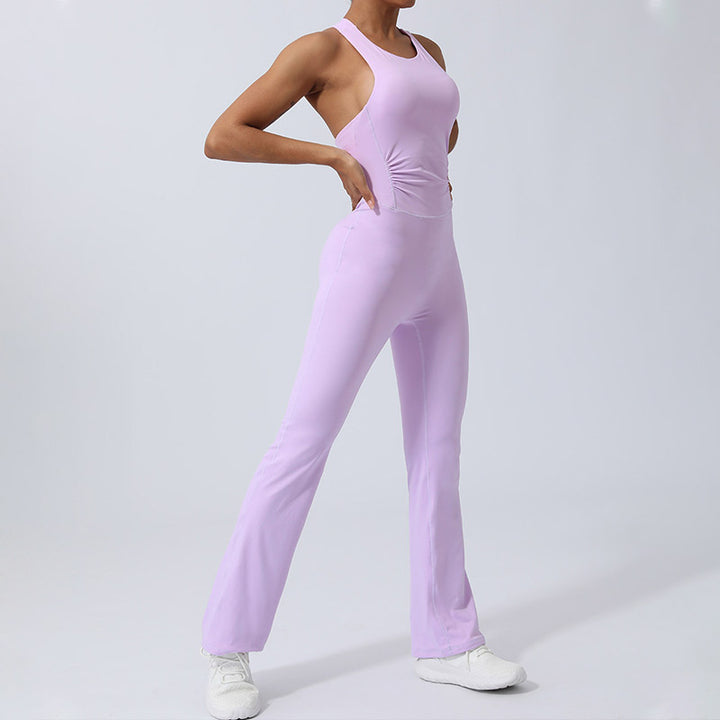 Buddha Stones Mujeres Entrenamiento Entrecruzado Sin Mangas Flare Mono Deportes Fitness Yoga Body - image 15