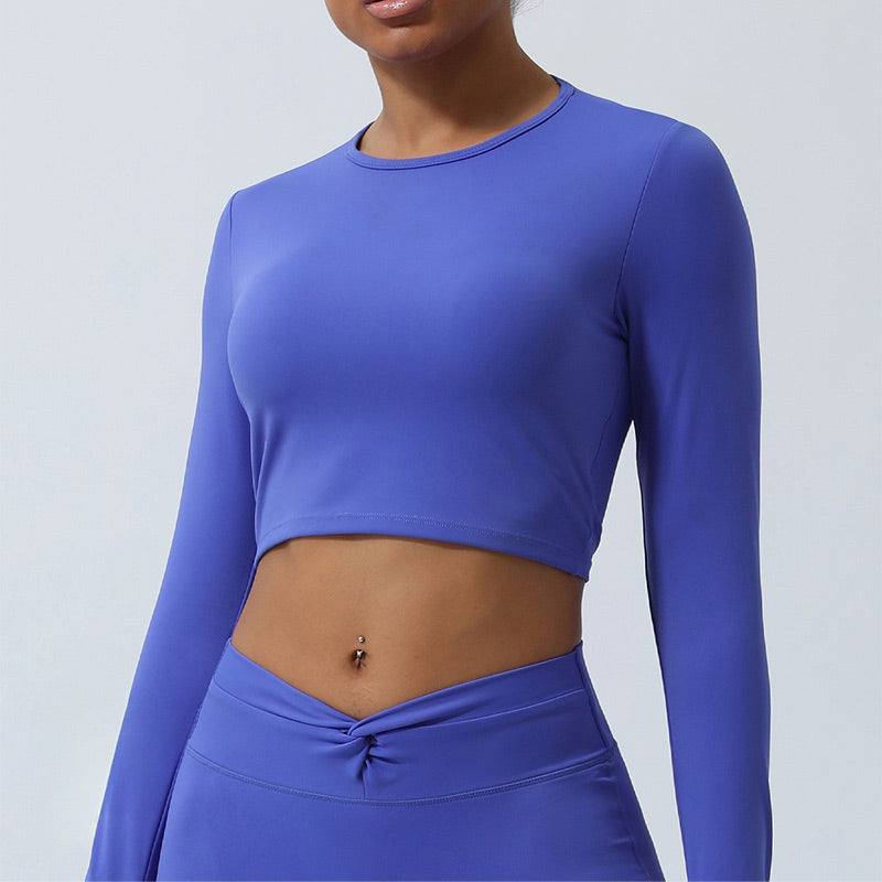 Buddha Stones Mujeres Entrenamiento Manga Larga Entrecruzada Sin Espalda Top Tee Leggings Deportes Fitness Yoga Traje - image 4