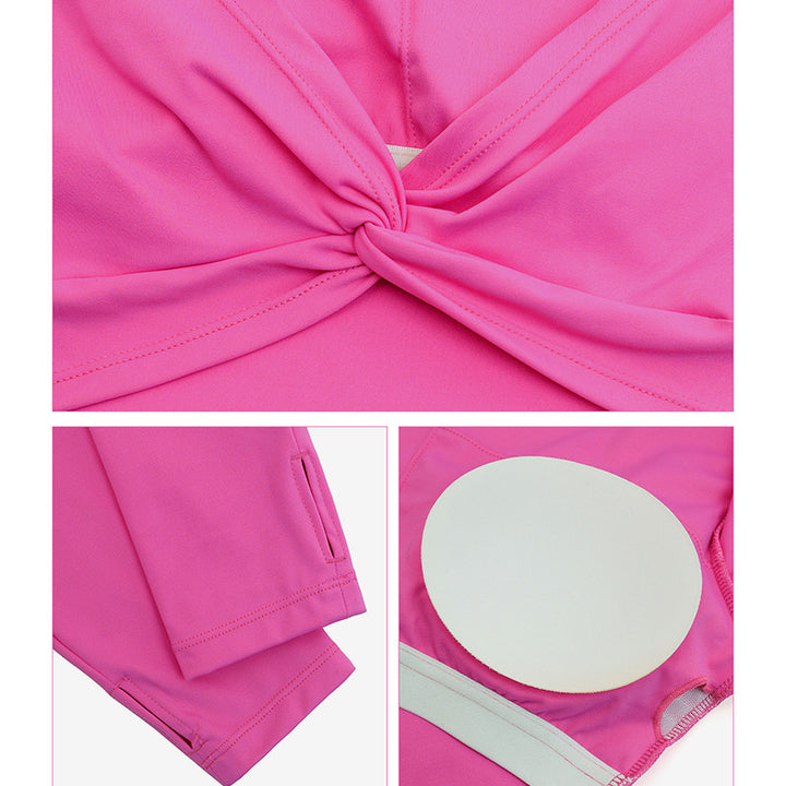 Buddha Stones Mujeres Entrenamiento Manga Larga Entrecruzada Sin Espalda Top Tee Leggings Deportes Fitness Yoga Traje - image 21