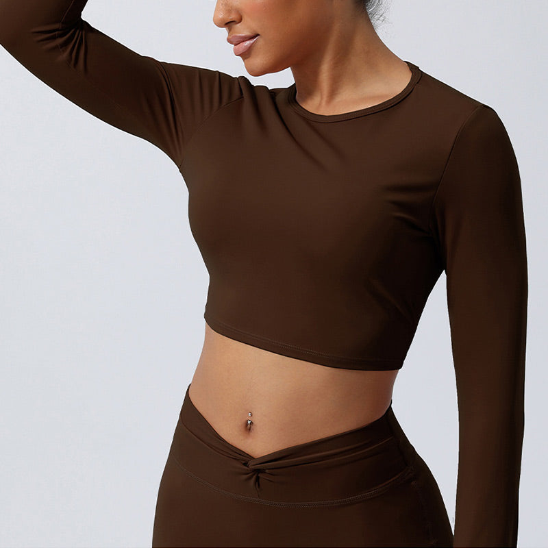 Buddha Stones Mujeres Entrenamiento Manga Larga Entrecruzada Sin Espalda Top Tee Leggings Deportes Fitness Yoga Traje - image 25