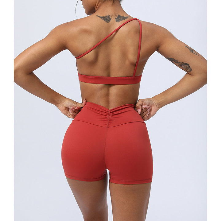 Buddha Stones 2 piezas sin espalda diseño asimétrico top sujetador pantalones cortos polainas pantalones fitness yoga conjunto - image 10