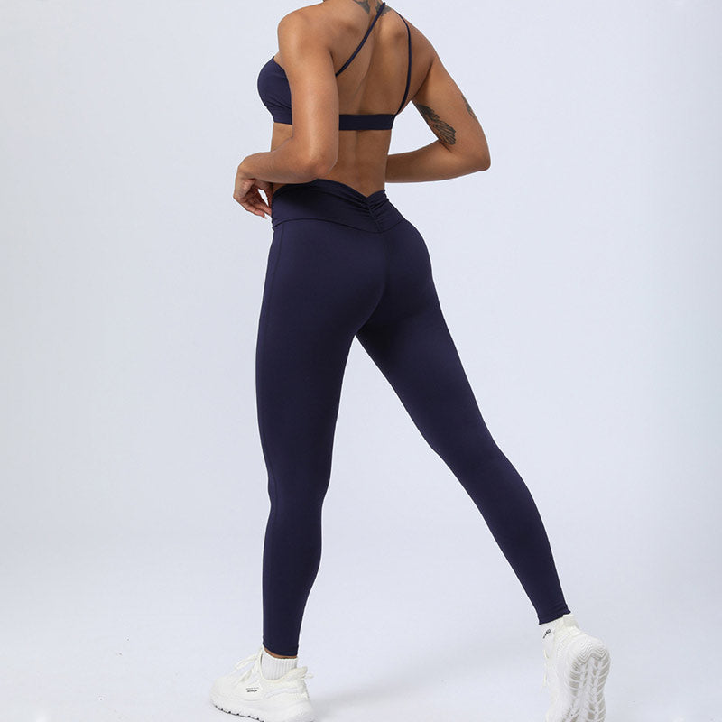 Buddha Stones 2 piezas sin espalda diseño asimétrico top sujetador pantalones cortos polainas pantalones fitness yoga conjunto - image 29