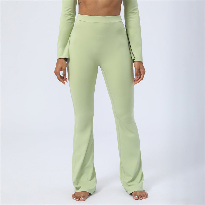 Buddha Stones de manga larga sin espalda correa superior sujetador pantalones acampanados fitness yoga traje - image 2