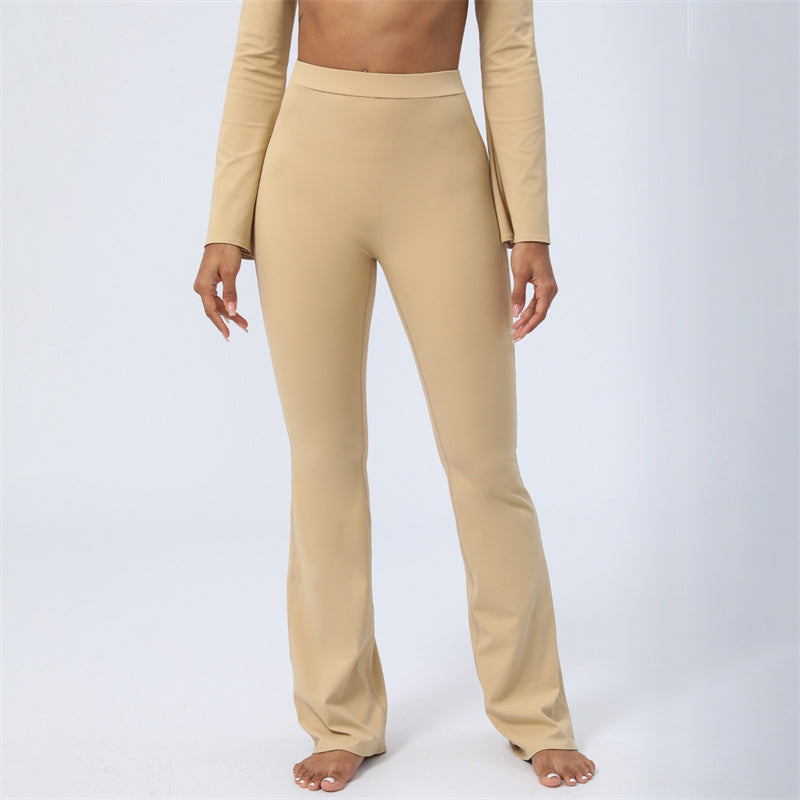 Buddha Stones de manga larga sin espalda correa superior sujetador pantalones acampanados fitness yoga traje - Marrón - Pantalones - US8-10, UK/AU12-14, EU40-42 (XL)  - image 18