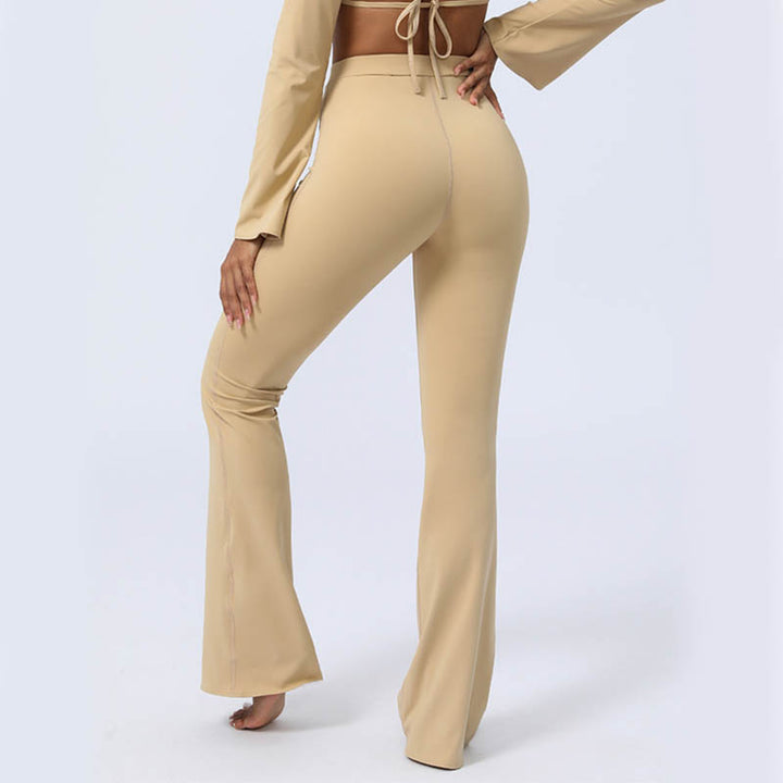 Buddha Stones de manga larga sin espalda correa superior sujetador pantalones acampanados fitness yoga traje - image 20