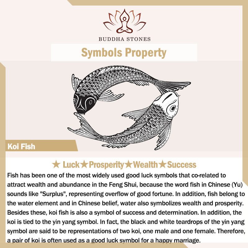 Buddha Stones Jade Yanyuan Ágata Jade Blanco Peces Koi Escritura Encanto Suerte Pulsera