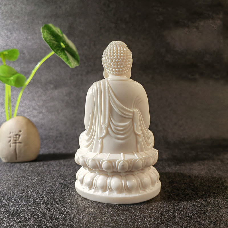 Buddha Stones Mini fruta de marfil Tathagata Buda Lotus Kwan Yin Avalokitesvara Manjusri Samantabhadra Serenity decoración de escritorio - image 20