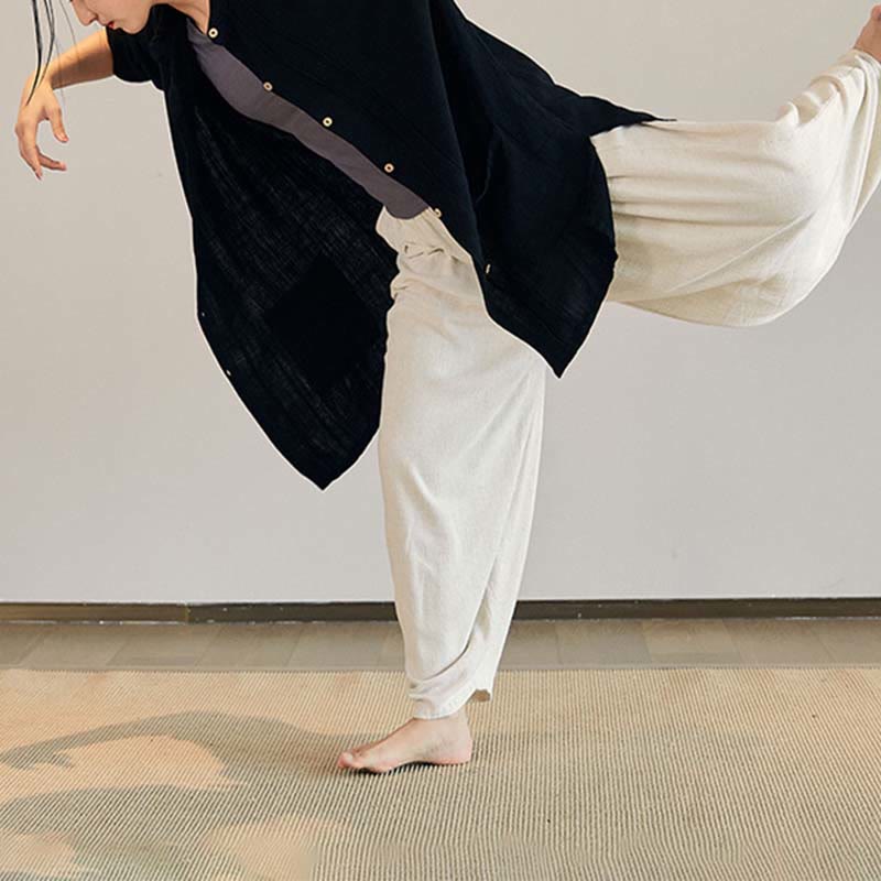 Buddha Stones, abrigo liso de manga larga, chaqueta, pantalones de pierna ancha, ropa de meditación Zen Tai Chi Yoga - image 19