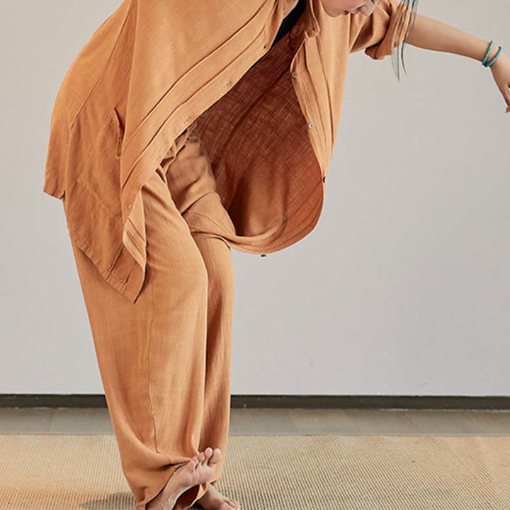Buddha Stones, abrigo liso de manga larga, chaqueta, pantalones de pierna ancha, ropa de meditación Zen Tai Chi Yoga - image 28