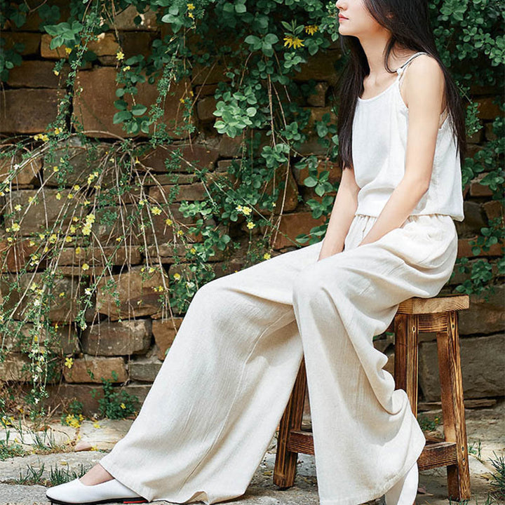 Pantalones de pierna ancha lisos con Buddha Stones , pantalones de yoga para mujer con bolsillos - image 7