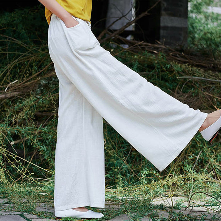 Pantalones de pierna ancha lisos con Buddha Stones , pantalones de yoga para mujer con bolsillos - image 16