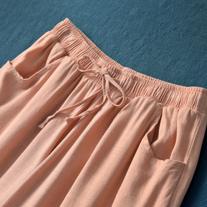 Pantalones de pierna ancha lisos con Buddha Stones , pantalones de yoga para mujer con bolsillos - image 36