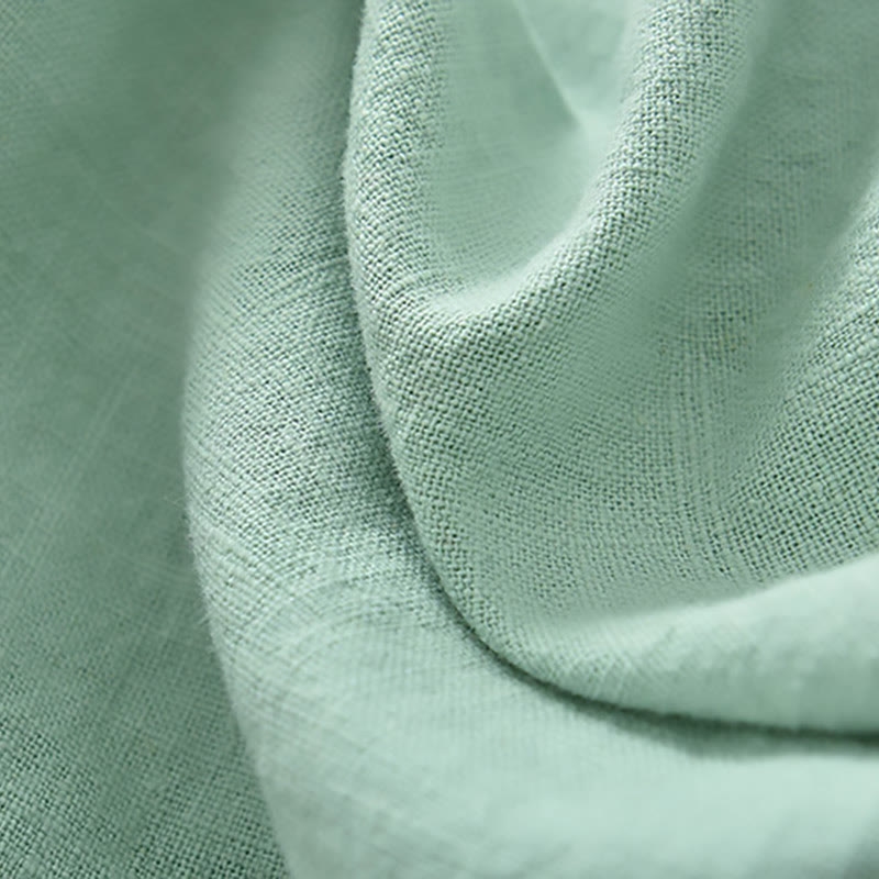 Blusa suelta de lino de ramio con Buddha Stones , camisa de manga larga para mujer, Top chino Hanfu - image 9