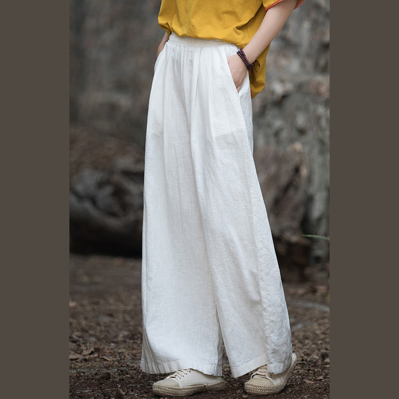 Pantalones de pierna ancha retro con Buddha Stones , pantalones de yoga informales para mujer con bolsillos - image 8