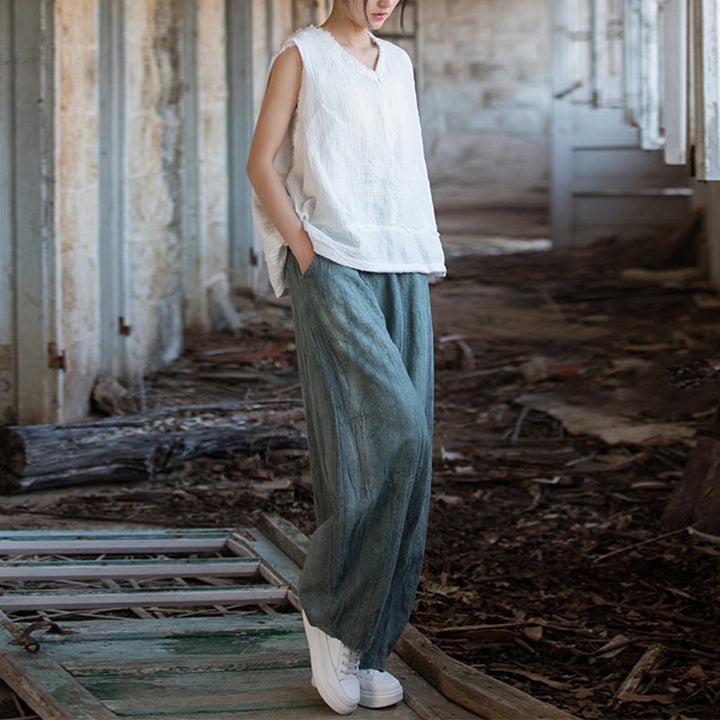 Buddha Stones Retro Tie Dye Harem Pantalones Casual Mujer Yoga Pantalones Con Bolsillos - image 29