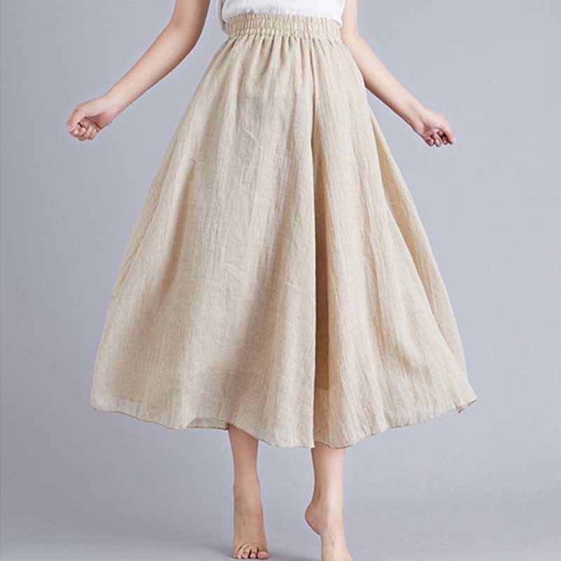 Buddha Stones - Pantalones de pierna ancha para mujer, estilo casual, sueltos, de algodón y lino, para yoga y danza - Albaricoque - US2, UK/AU6, UE34 (M) - image 29