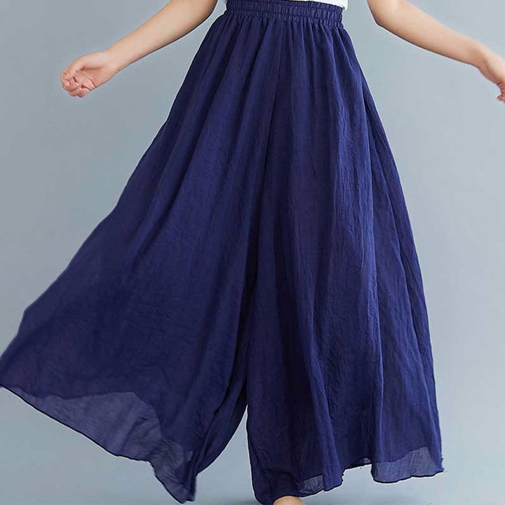 Buddha Stones - Pantalones de pierna ancha para mujer, estilo casual, sueltos, de algodón y lino, para yoga y danza - image 43