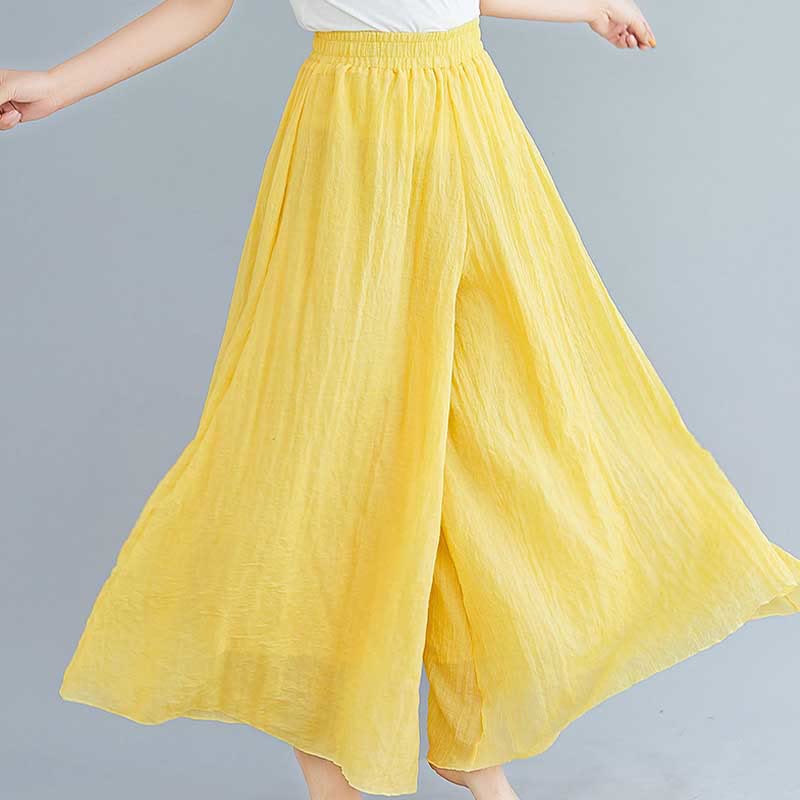 Buddha Stones - Pantalones de pierna ancha para mujer, estilo casual, sueltos, de algodón y lino, para yoga y danza - image 8