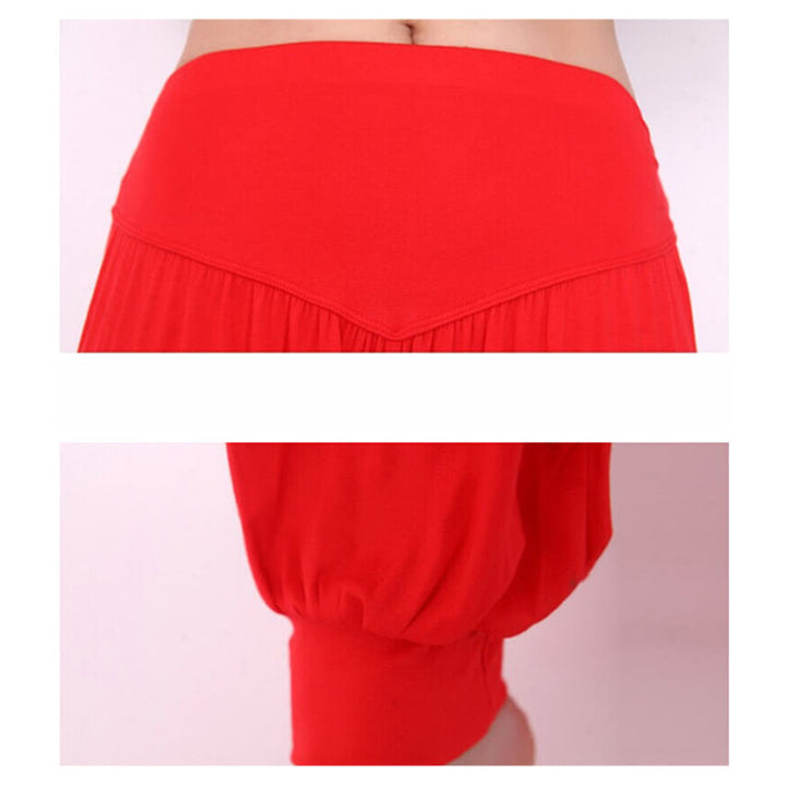 Pantalones largos tipo harén para yoga y danza con Buddha Stones en color liso - image 28