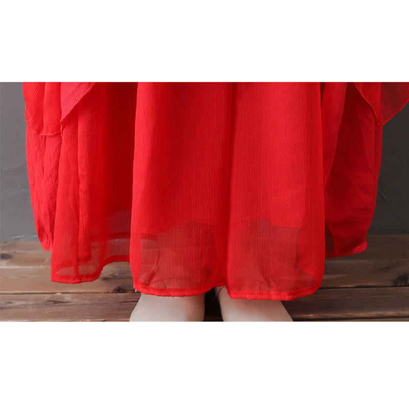 Vestido túnica midi con cuello en V y estampado de Buddha Stones, pantalones de pierna ancha, ropa para meditación, práctica zen y danza. - image 19