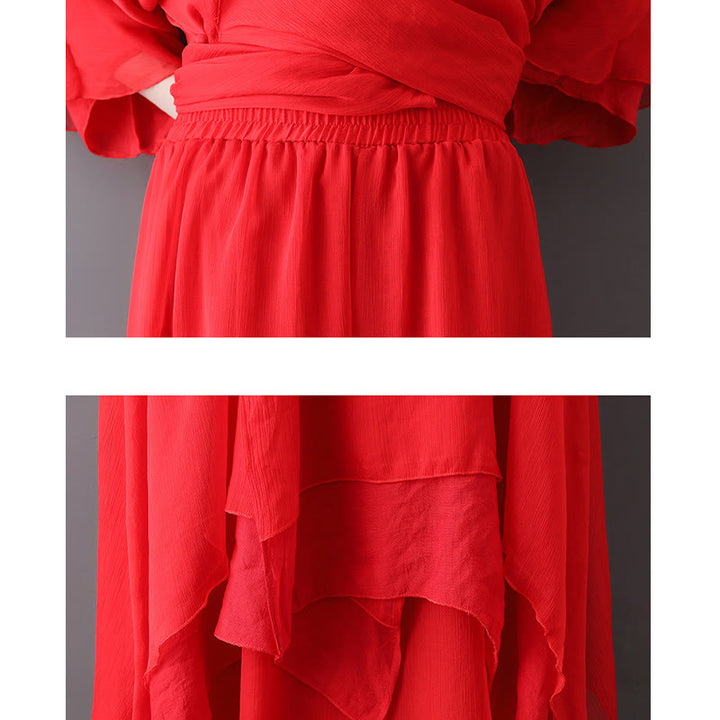 Vestido túnica midi con cuello en V y estampado de Buddha Stones, pantalones de pierna ancha, ropa para meditación, práctica zen y danza. - image 16