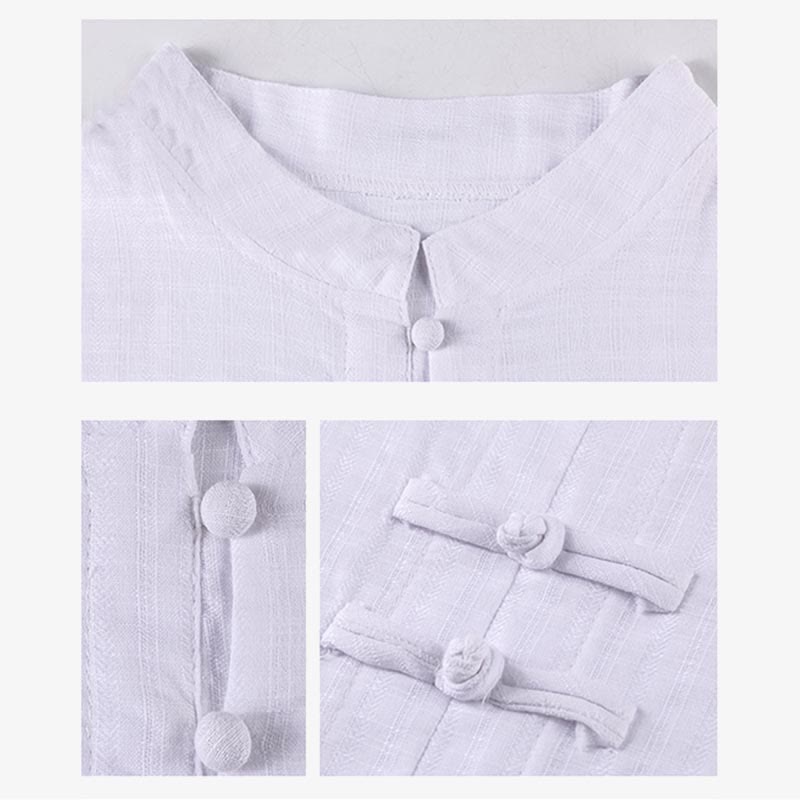Buddha Stones 2 uds camisa de media manga Top pantalones meditación Zen Tai Chi ropa de lino conjunto de mujer