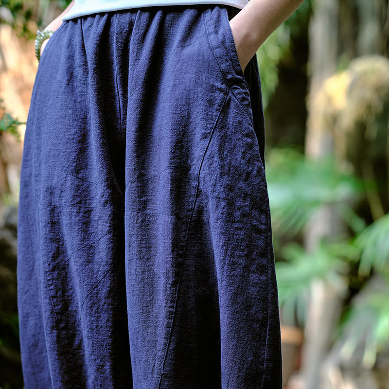 Pantalones harén de yoga sueltos de color sólido con Buddha Stones y bolsillos - image 22